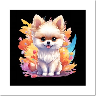 Fluffball Lovely Pomeranian Puppy Posters and Art